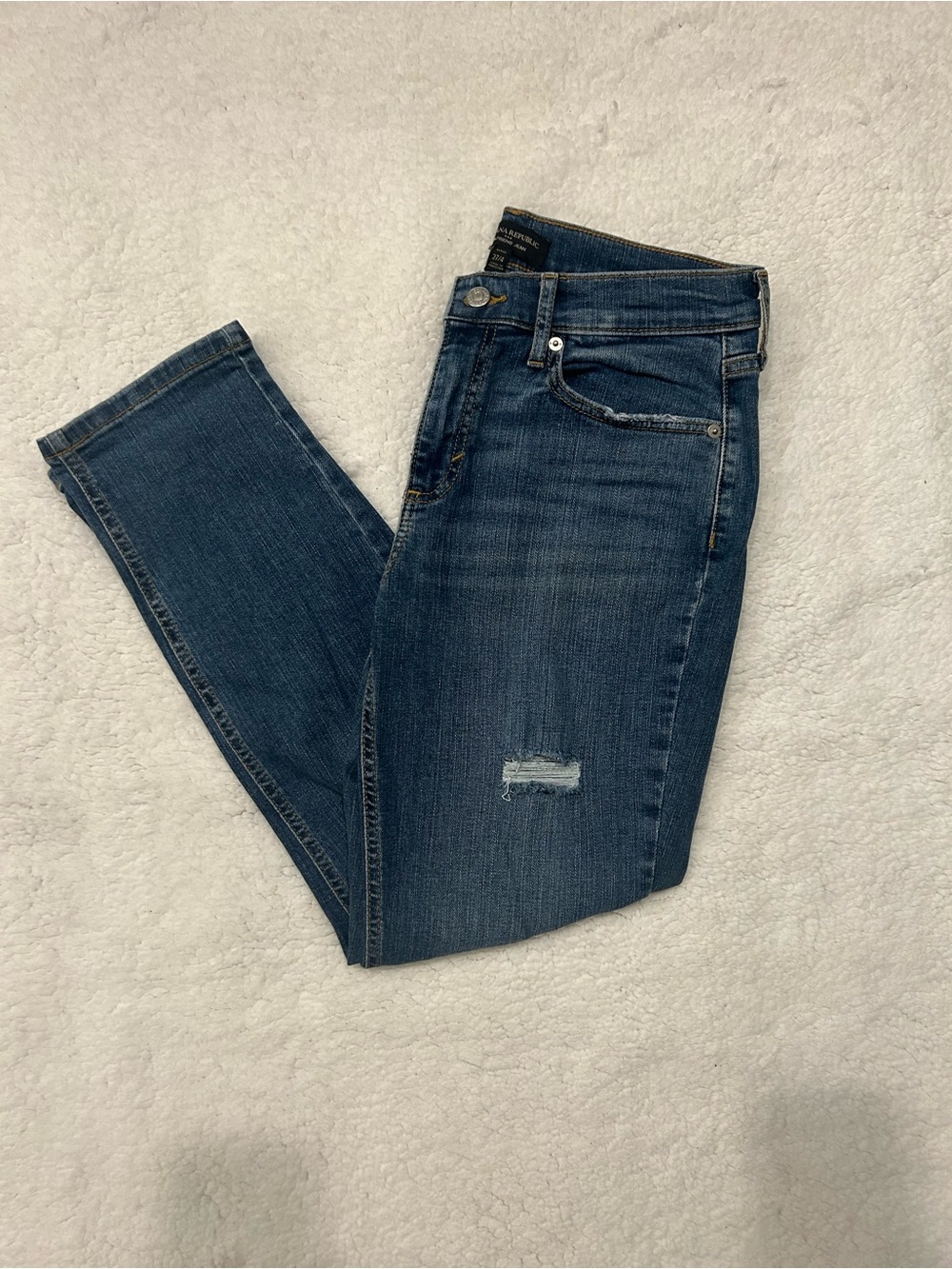 Banana Republic Indigo Skinny Jeans with Light Distress